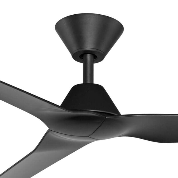 Infinity-ID 54 DC Ceiling Fan Black with Remote and Wall Control