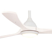 Sanctuary 52 DC Ceiling Fan White with Whitewash and LED Light