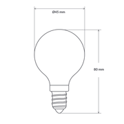 4W 12v SES (E14) Fancy Round Dimmable LED Light Bulb Warm White