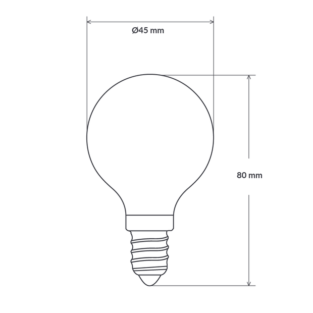 4W 12v SES (E14) Fancy Round Dimmable LED Light Bulb Warm White