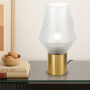 Rene Table Lamp Clear and Antique Gold