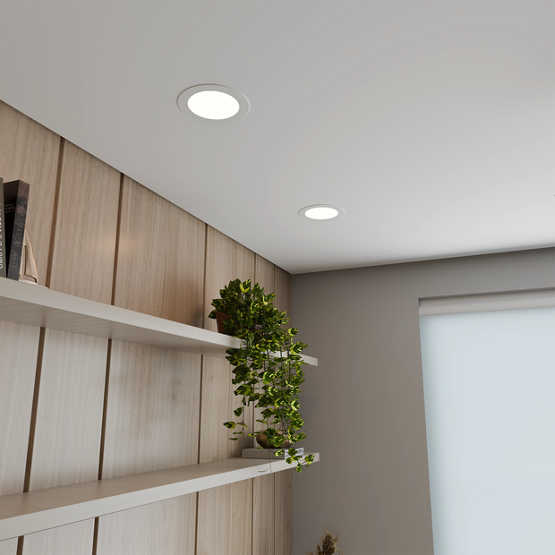 Jay 10w LED CCT Flush Faced 90mm White Downlight