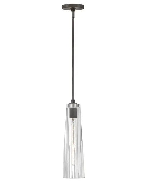 Hinkleys Cosette pendant Clear Crystal with Black Oxide Finish