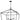 Dianna 5 Light Wide Pendant Midnight Black