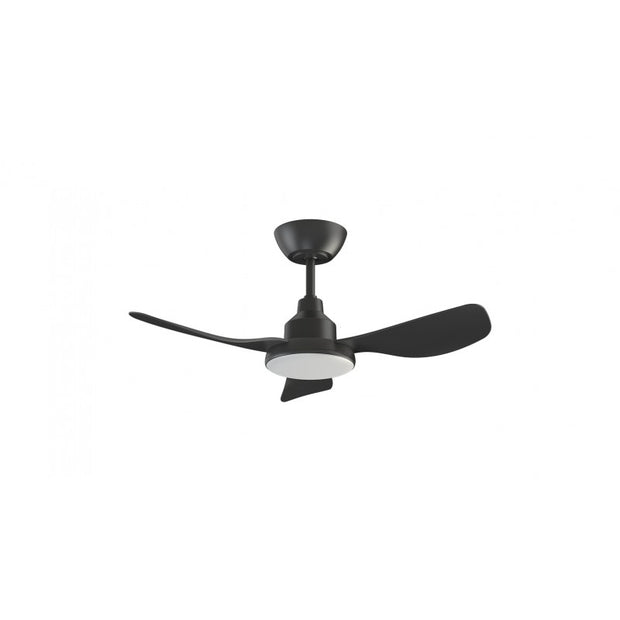 Glacier 36 DC Ceiling Fan Black with LED Light