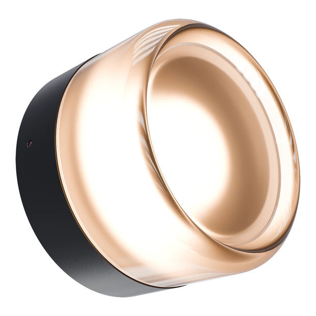 Gull 5w LED CCT Black/ Frosted Arylic 138mm Wall Light