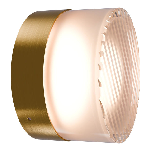 Gull 5w LED CCT Brass/ Ribbed Arylic 138mm Wall Light