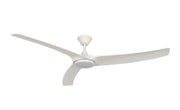 Aqua v2 70 IP66 DC Ceiling Fan Matt White with 18W CCT LED