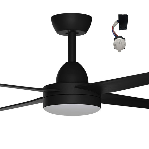 Activ DC 52 Ceiling Fan Black with LED Light