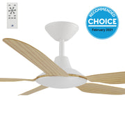 Storm DC 48 Ceiling Fan White with Bamboo
