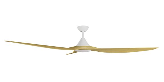 Cloudfan 72 Inch WiFi DC Ceiling Fan with 20W CCT LED White with Bamboo Blades