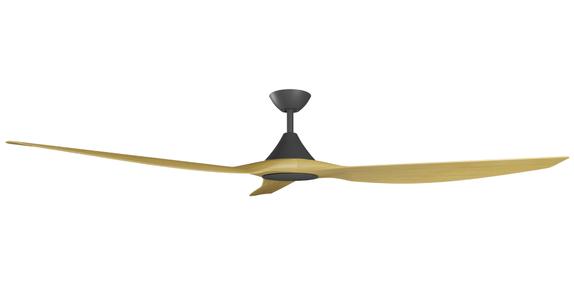 Cloudfan 72 Inch WiFi DC Ceiling Fan Black with Bamboo Blades