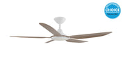 Storm DC 52 Ceiling Fan White and Koa with LED Light