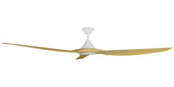 Cloudfan 72 Inch WiFi DC Ceiling Fan White with Bamboo Blades