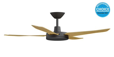 Enviro DC 52 Ceiling Fan Black with Bamboo