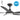 Storm DC 48 Ceiling Fan Black with LED Light