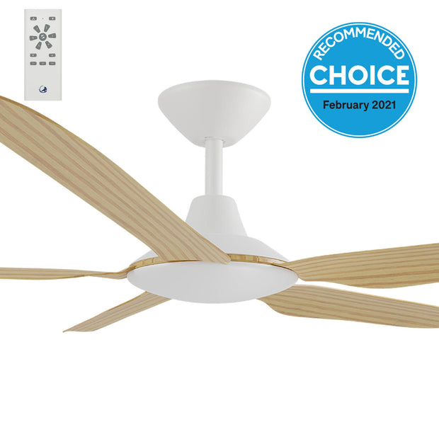 Storm DC 56 Ceiling Fan White with Bamboo