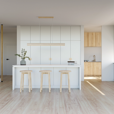 Inspire 40w LED CCT 1500MM Crafted Travertine Linear Pendant