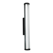 Junco 18w LED CCT Black Ribbed Glass IP65 620mm Wall Light