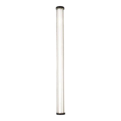 Junco 22w LED CCT Black Ribbed Glass IP65 920mm Wall Light