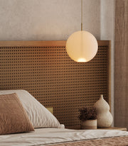 ORB Air 230 Aged Brass with Frosted Glass Pendant