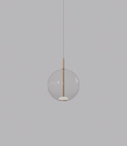 ORB Air 180 Aged Brass with Clear Glass Pendant