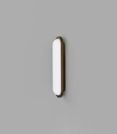 Bode LED Wall Light Old Brass with Acid Wash White Glass by Lighting ...