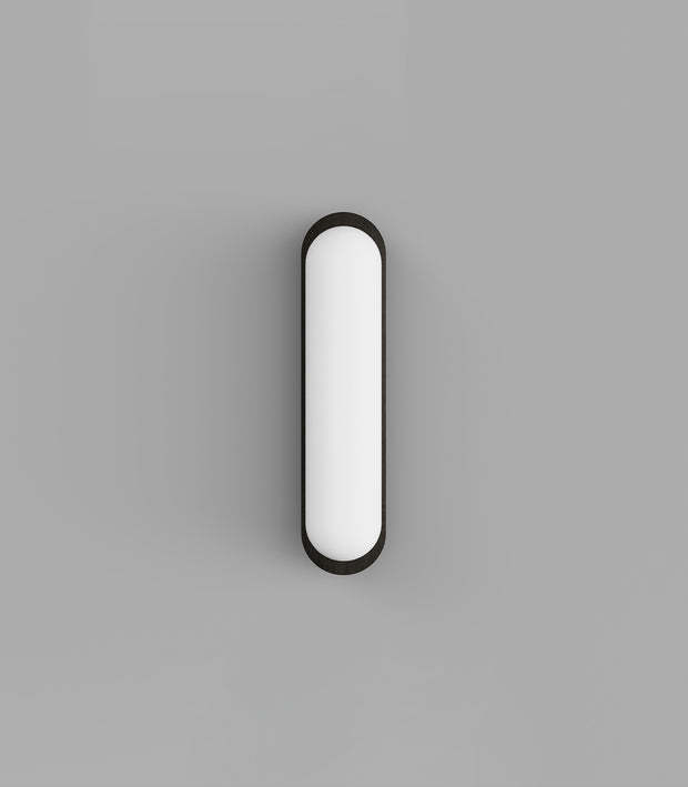 Bode LED Wall Light Iron with Acid Wash White Glass