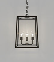 Dover Large 4 Light Lantern Old Bronze with Clear Tempered Glass Pendant