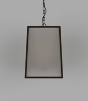 Dover Large 4 Light Lantern Old Bronze with Frosted Tempered Glass Pendant
