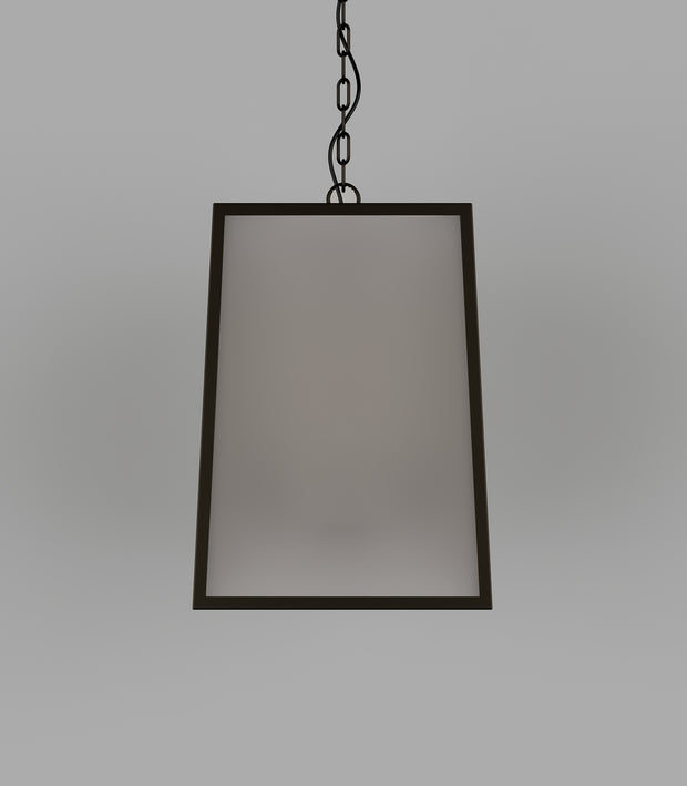 Dover Large 4 Light Lantern Old Bronze with Frosted Tempered Glass Pendant