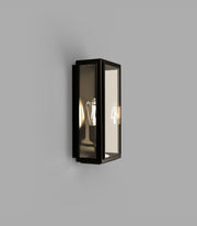 Lille 1 Light Medium Wall Light Old Bronze with Clear Tempered Glass