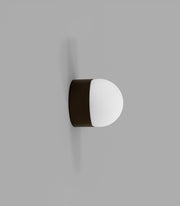 Orb Sur Mini Wall Light Iron with Small Acid Washed White Glass Ball Shade