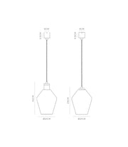 Parlour Geo Pendant Light Iron with Clear Glass Shade