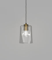 Parlour Glass Pendant Light Old Brass with Square/Round Glass Shade