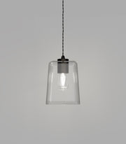 Parlour Glass Pendant Light Iron with Square/Square Glass Shade