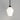 Parlour Lite Geo Pendant Light Black with Acid Washed White Glass Shade