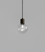 Parlour Sphere Pendant Light Iron with Clear Glass Shade