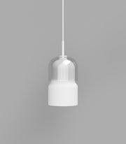 Stack Pendant Light Clear on White Glass