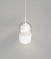 Stack Pendant Light Clear on White Glass