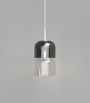 Stack Pendant Light Smoke on Clear Glass