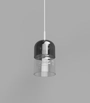 Stack Pendant Light Smoke on Clear Glass