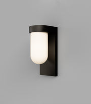 Tuva Outdoor Wall Light Old Bronze with White Rounded Glass Shade