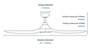Cloudfan 52 Inch WiFi DC Ceiling Fan White with Koa Blades