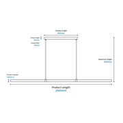 Aquila 32w LED CCT 2000mm Ash/ White Natural Timber Linear Pendant