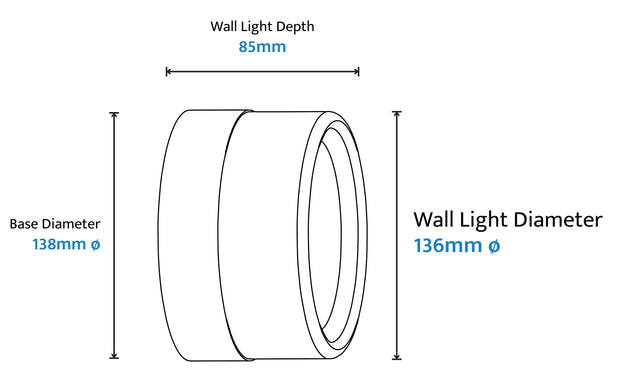 Gull 5w LED CCT Brass/ Frosted Arylic 138mm Wall Light