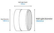 Gull 5w LED CCT Brass/ Ribbed Arylic 138mm Wall Light