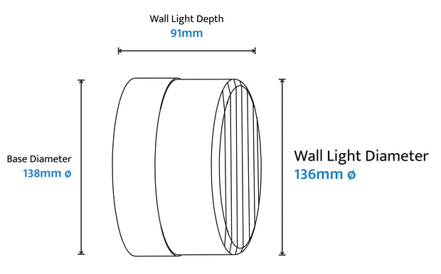 Gull 5w LED CCT Brass/ Ribbed Arylic 138mm Wall Light