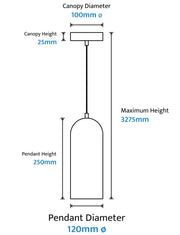 Inspire Crafted Travertine 120mm E27 Pendant