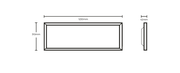 36w CCT LED Recess Mount Backlit Panel 1200mmx300mm White